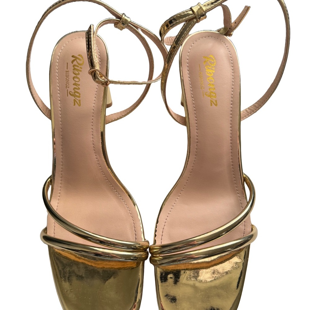 Gold Strappy Sandals